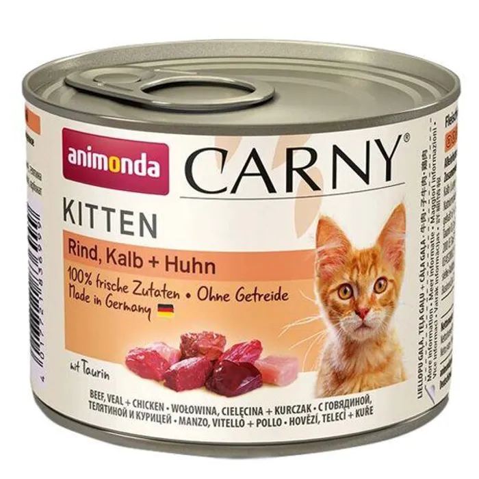 Hauptbild des Produkts ANIMONDA konzerva CARNY Kitten - telecí + kuřecí + krůta 200g