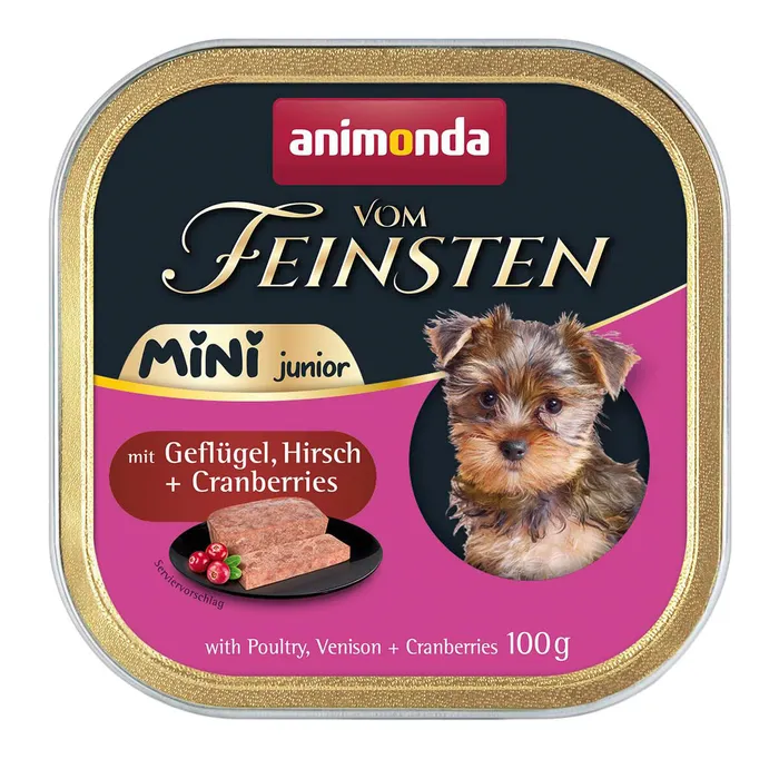 Hauptbild des Produkts ANIMONDA paštika Vom Feinsten MINI Junior - drůbeží, zvěřina, brusinky pro psy 100 g