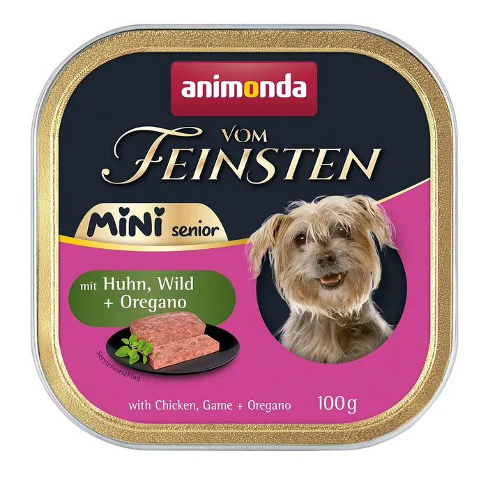 Hauptbild des Produkts ANIMONDA paštika Vom Feinsten MINI Senior - kuře, zvěřina, oregano pro psy 100 g