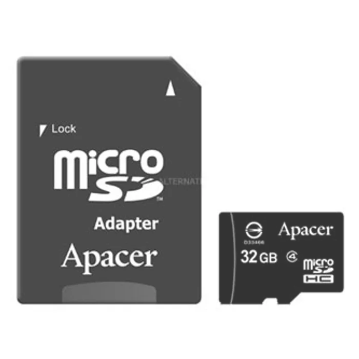 Hauptbild des Produkts Apacer paměťová karta Secure Digital, 32GB, micro SDHC, AP32GMCSH4-R, Class 4, s adaptére