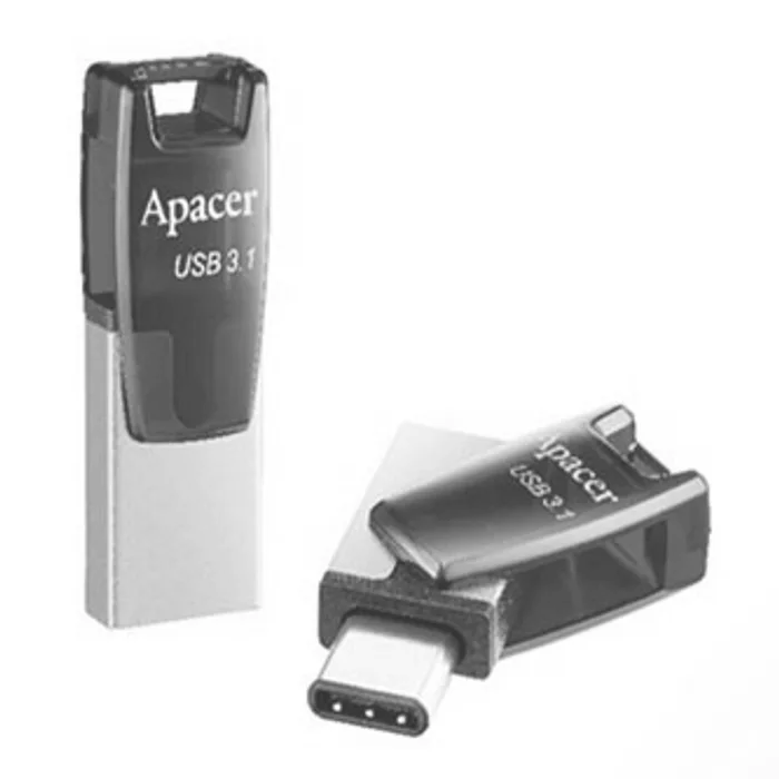 Hauptbild des Produkts Apacer USB flash disk OTG, USB 3.0 (3.2 Gen 1), 32GB, AH180, červený, AP32GAH180R-1, USB