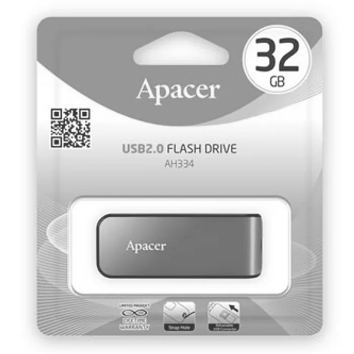 Hauptbild des Produkts Apacer USB flash disk, USB 2.0, 32GB, AH334, růžový, AP32GAH334P-1, USB A, s výsuvným kon