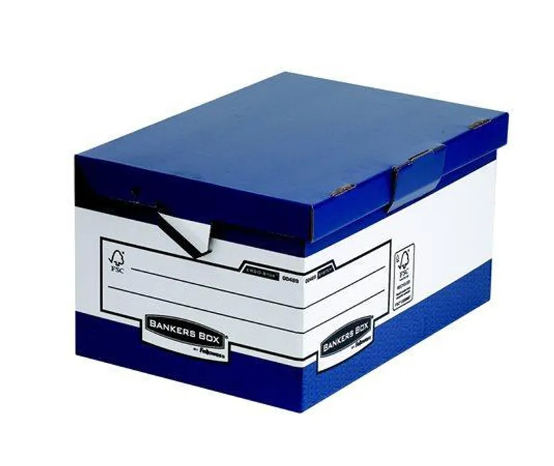 Hauptbild des Produkts Archivační kontejner "BANKERS BOX®", modrá, ergonomické rukojeti, uzaviratelné víko, FELLO