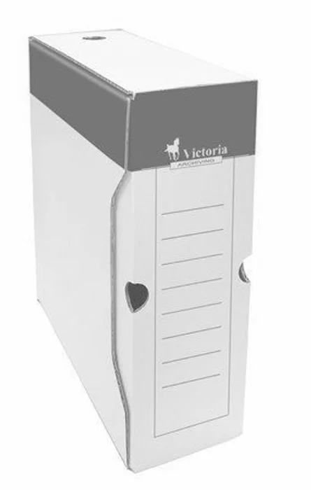 Hauptbild des Produkts Archivační krabice, červeno-bílá, karton, A4, 100 mm, VICTORIA