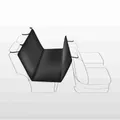 Weiteres Produktbild Autoabdeckung Nylon/Fleece, schwarz mit beigen Pfoten 1,40 x 1,45 m