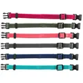 Packung mit Nylon-Erkennungshalsbändern für Welpen S-M 17–25 cm/10 mm, Himbeere, Grau, Mod, Khaki, Pink, Sie