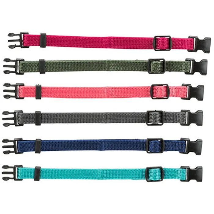 Hauptbild des Produkts Balení nylon.rozeznávacích obojků pro štěňata M-L 22-35cm/10mm,fuchs,šedá,mod,khaki,korál,