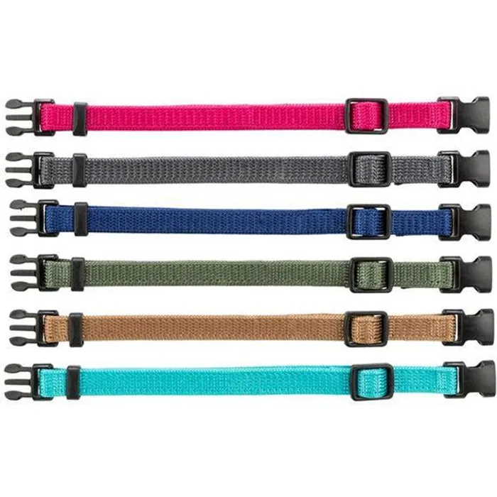 Hauptbild des Produkts Balení nylon.rozeznávacích obojků pro štěňata S-M 17-25cm/10mm,malin,šedá,mod,khaki,růž,ty