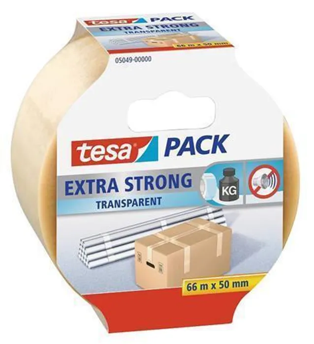 Hauptbild des Produkts Balicí lepicí páska "Extra Strong 57171", transparentní, 50 mm x 66 m, TESA