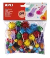 Pom Poms Kreativ, gemischte Farben, Glitzer, APLI