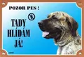 Farbschild Achtung Hund, brasilianische Fila