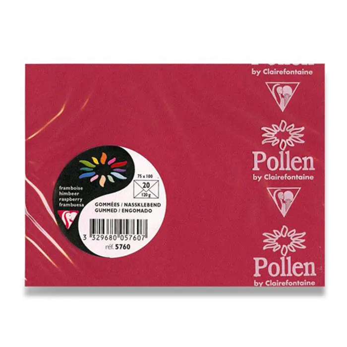 Hauptbild des Produkts Barevná obálka Clairefontaine červená, 75 x 100 mm [20 ks]