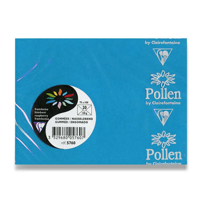 Hauptbild des Produkts Barevná obálka Clairefontaine modrá, 75 x 100 mm [20 ks]