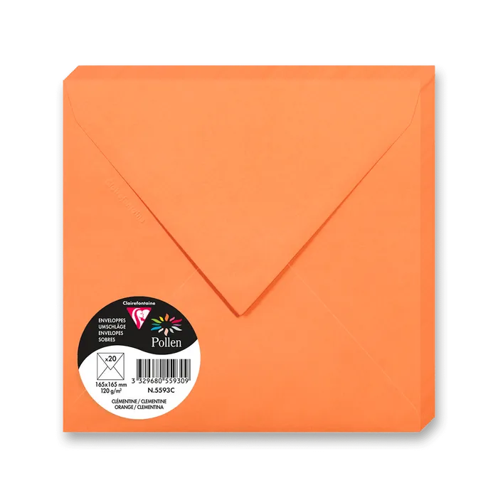 Hauptbild des Produkts Barevná obálka Clairefontaine oranžová, 165 × 165 mm [20ks]