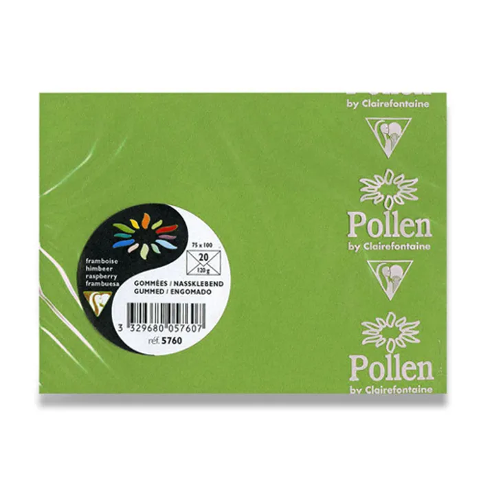 Hauptbild des Produkts Barevná obálka Clairefontaine zelená, 75 x 100 mm [20 ks]