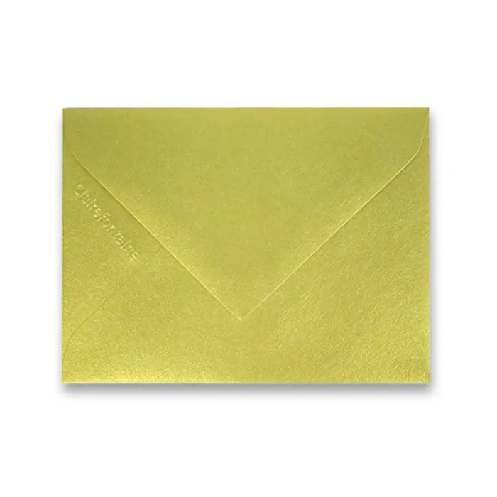 Hauptbild des Produkts Barevná obálka Clairefontaine zlatá, 75 x 100 mm [20 ks]