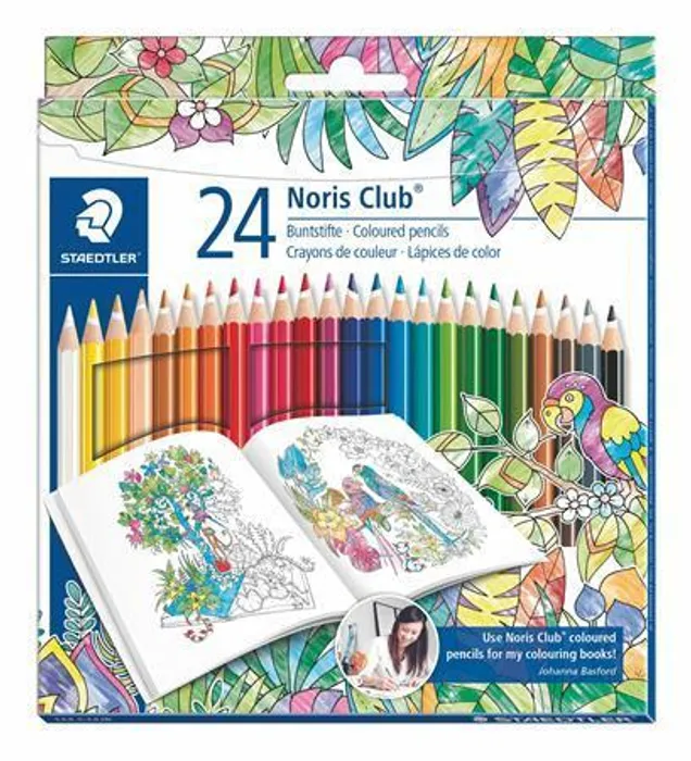Hauptbild des Produkts Barevné pastelky "Noris Club", Johanna Basford lim.edice, sada, šestihranná, STAEDTLER
