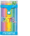 Pastellfarben-Buntstifte PASTEL, 12 Farben, rund, MITAMA 62827