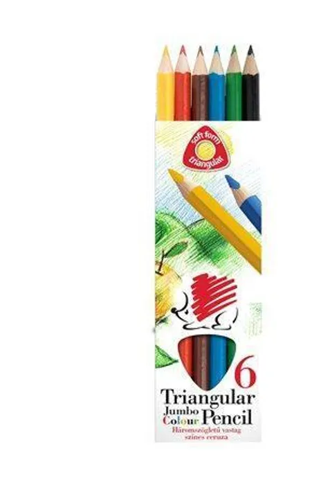 Hauptbild des Produkts Barevné pastelky, přírodní, 6ks, trojhranné, maxi, ICO