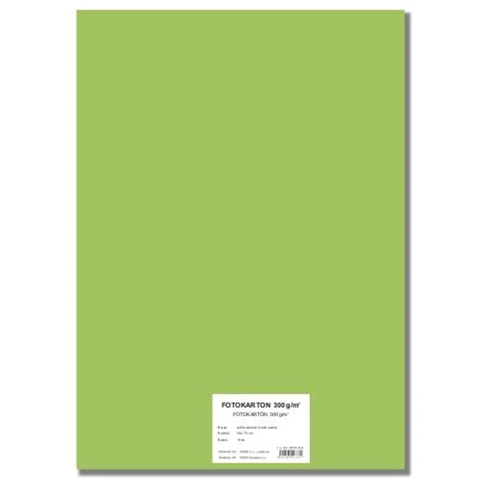 Hauptbild des Produkts Barevný karton EXTRA 300g 50x70cm světle zelený [10 listů]