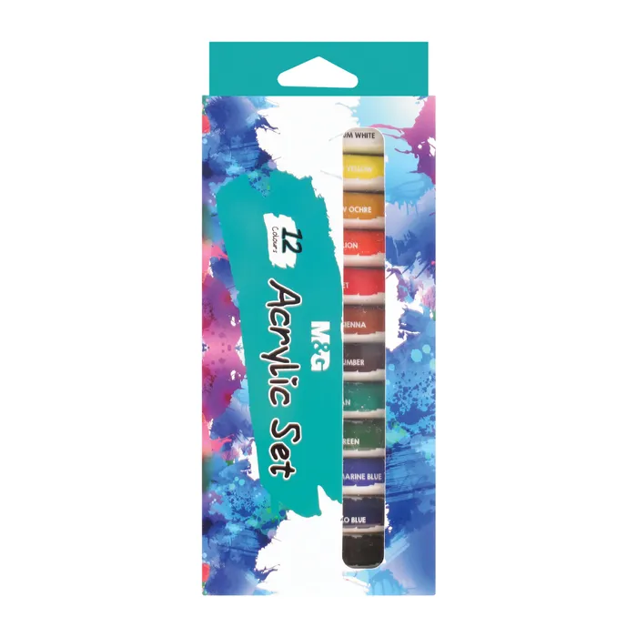Hauptbild des Produkts Barvy akrylové M&G 12 ml - sada 12 ks