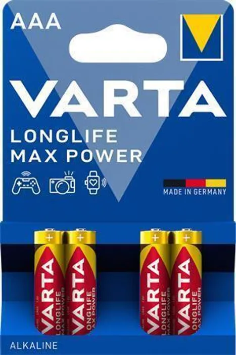 Hauptbild des Produkts Baterie, AAA (mikrotužková), 4 ks v balení, VARTA "MaxTech"