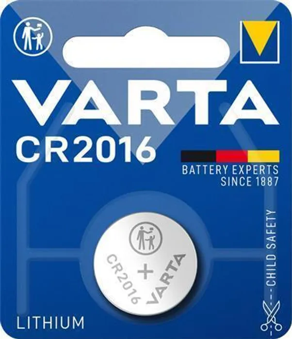 Hauptbild des Produkts Baterie knoflíková, CR2016, 1 ks v balení, VARTA