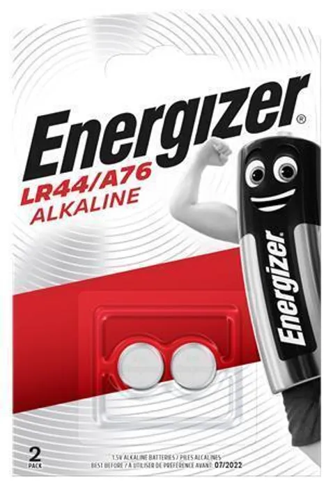 Hauptbild des Produkts Baterie knoflíková, LR44/A76, 2 ks v balení, ENERGIZER