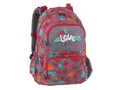 Rucksack „Anatomic Hearts“, grau-rot, anatomisch, PULSE