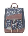 Rucksack "Mini Jeans Glossy", blau-braun, PULSE