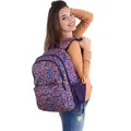 Rucksack "Spin Triangle", blau-rosa-braun, PULSE