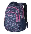 Rucksack "Teens Jeans Flower", blau-rosa, PULSE