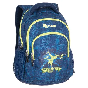 Teens Step up Rucksack, blau-gelb, PULSE 121275