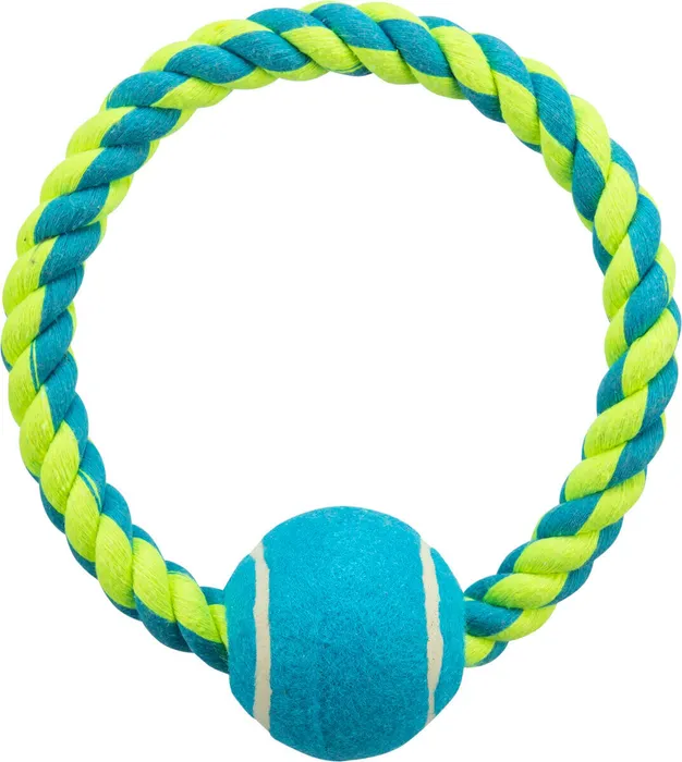 Hauptbild des Produkts Bavlněný kruh s tenisovým míčem 6 cm / 18 cm - TRIXIE
