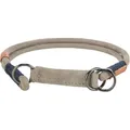 Weiteres Produktbild BE NORDIC rundes, halb einziehbares Lederhalsband, grau L-XL: 55 cm/ 10 mm