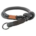 BE NORDIC halb einziehbares Halsband, dunkelgrau/braun M: 45 cm/8 mm