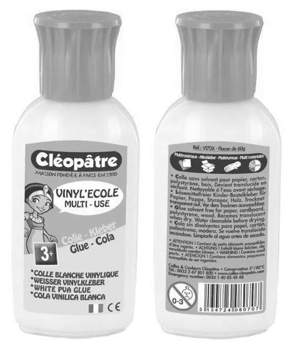 Hauptbild des Produkts Bílé PVA lepidlo VINYL'ECOLE 55 g oválný hrot, CLEOPATRE