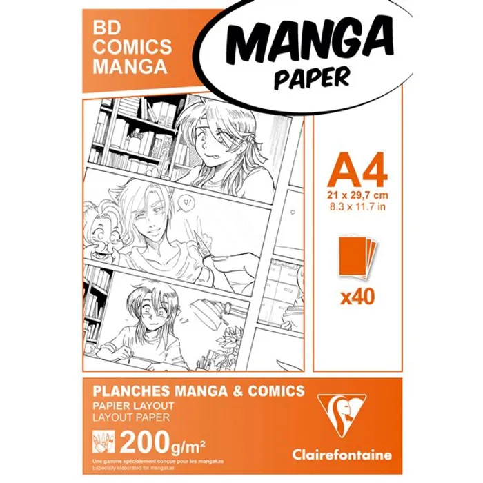 Hauptbild des Produkts Blok Clairefontaine Manga BD Comic pack A4, 40 listů, 200 g