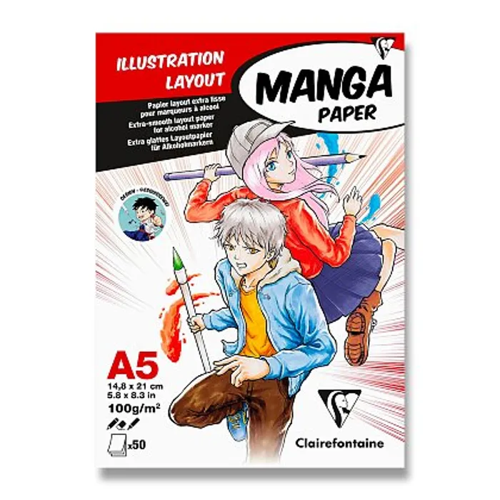 Hauptbild des Produkts Blok Clairefontaine Manga Illustrations - A5, 50 listů, 100 g