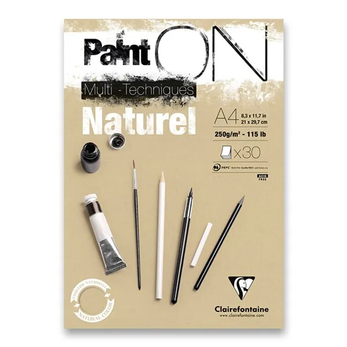 Hauptbild des Produkts Blok Clairefontaine Paint on Natural A4, 30 listů, 250 g
