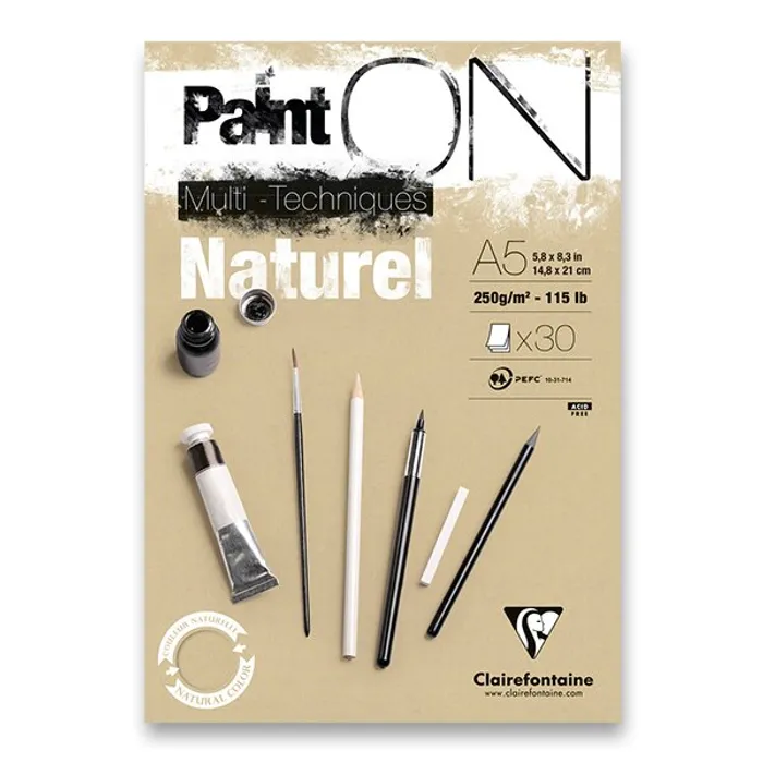 Hauptbild des Produkts Blok Clairefontaine Paint on Natural A5, 30 listů, 250 g