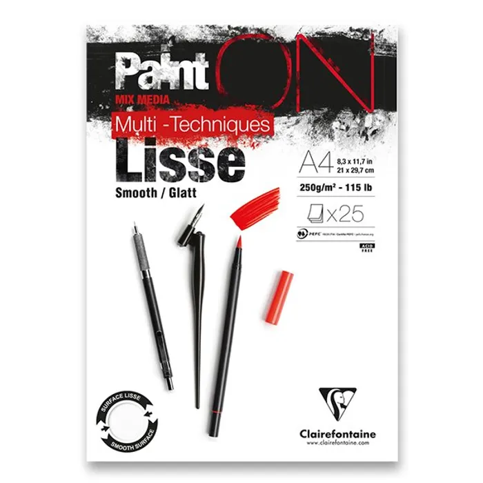 Hauptbild des Produkts Blok Clairefontaine Paint on Smooth A4, 25 listů, 250 g