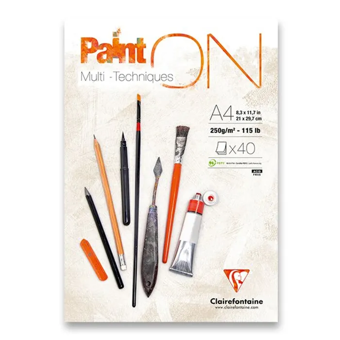 Hauptbild des Produkts Blok Clairefontaine Paint on White A4, 40 listů, 250 g