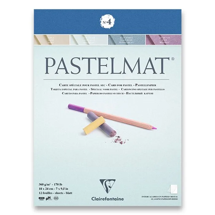 Hauptbild des Produkts Blok Clairefontaine Pastelmat No.4 18 x 24 cm, 12 listů, 360 g