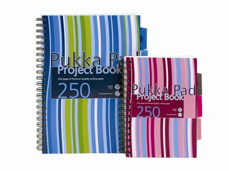 Hauptbild des Produkts Blok na psaní "Project book", linkovaný, drátěná kroužková vazba, A4, 125 listů, PUKKA PAD