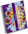 Schreibblock "Psicodelia", verschiedene Farben, liniert, Drahtkammbindung, A5, 120 Blätter