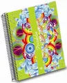 Schreibblock "Psicodelia", verschiedene Farben, liniert, Drahtkammbindung, A5, 120 Blätter