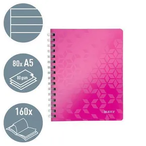 Block für Schreiben "Wow", metallic rosa, A5, liniert, LEITZ