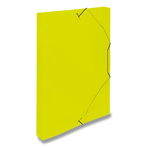 Transparente gelbe Dokumentenbox