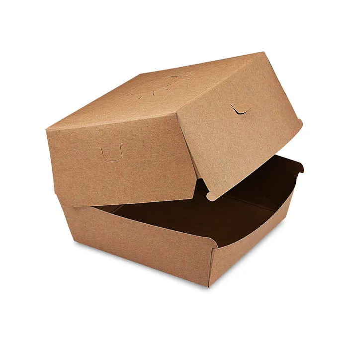 Hauptbild des Produkts Box na hamburger hnědý 13,5 x 13,5 x 10 cm, nepromastitelný [50 ks]